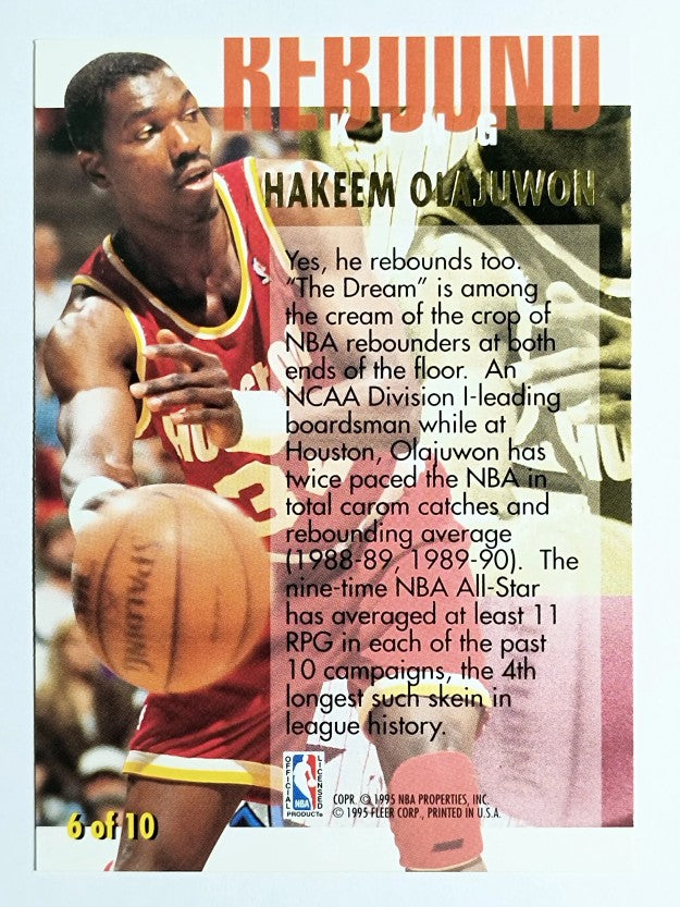 1994-95 Ultra Rebound Kings #6 Hakeem Olajuwon (NM)