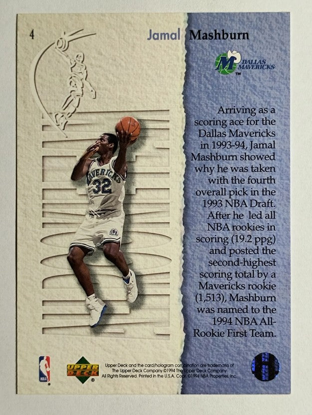 1994-95 Upper Deck #4 Jamal Mashburn ART