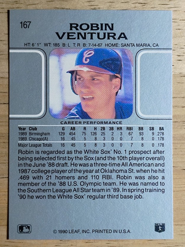 1990 Leaf #167 Robin Ventura