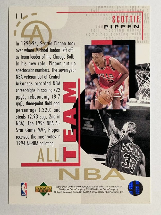 1994-95 Upper Deck #11 Scottie Pippen AN