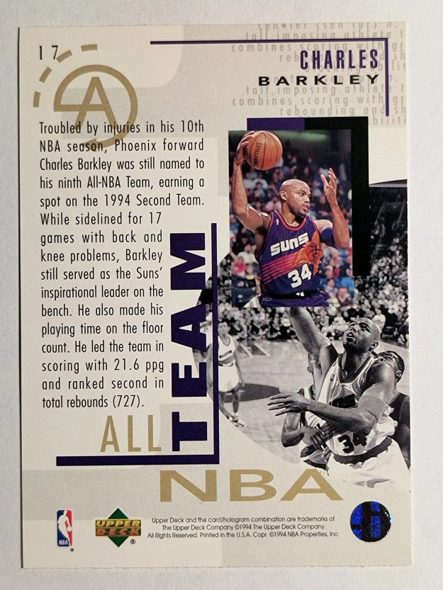 1994-95 Upper Deck #17 Charles Barkley AN