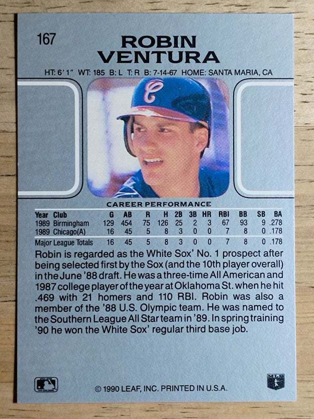 1990 Leaf #167 Robin Ventura