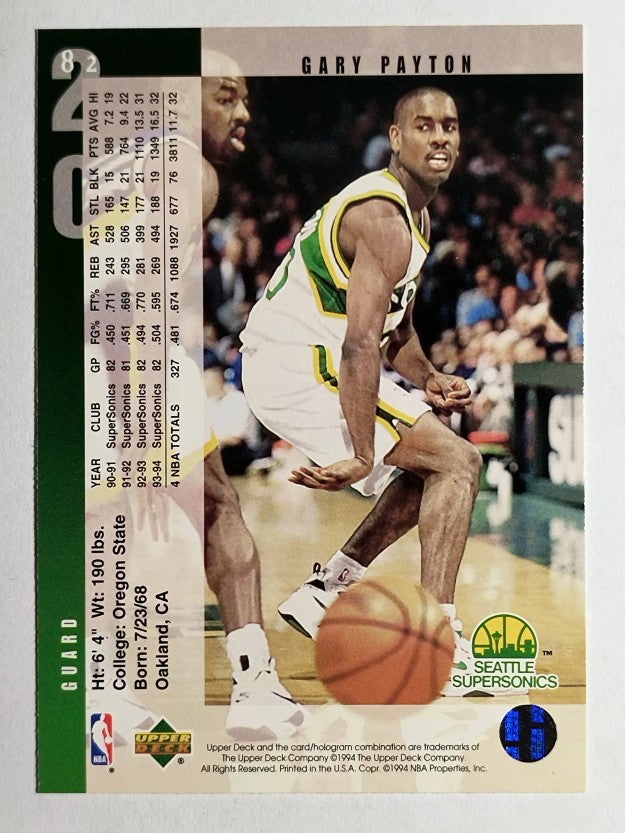 1994-95 Upper Deck #82 Gary Payton