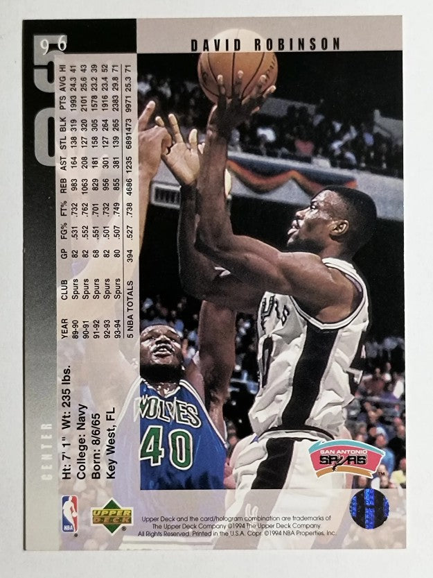 1994-95 Upper Deck #96 David Robinson