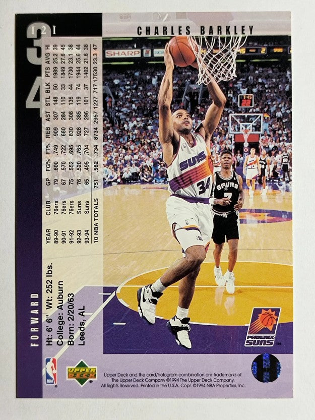 1994-95 Upper Deck #121 Charles Barkley (NM)