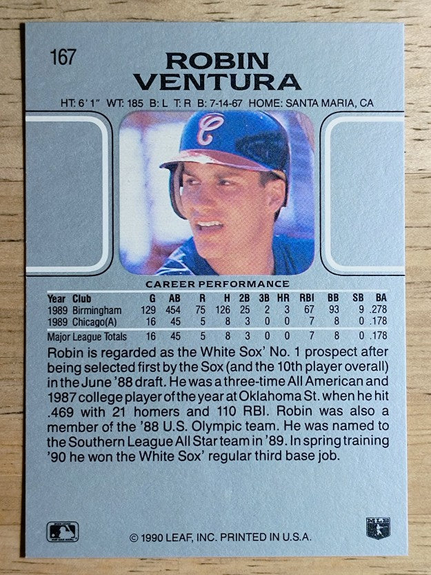 1990 Leaf #167 Robin Ventura