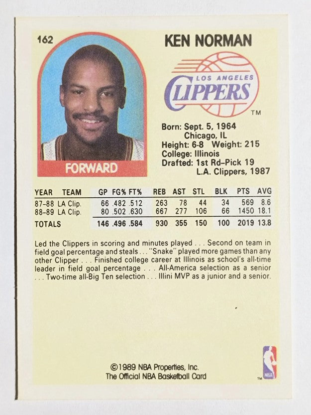 1989-90 Hoops #162 Ken Norman RC
