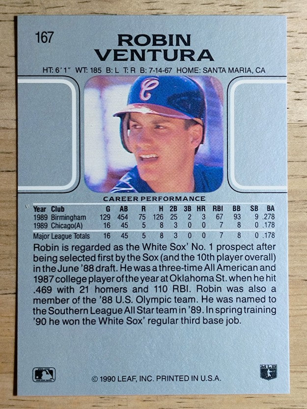 1990 Leaf #167 Robin Ventura