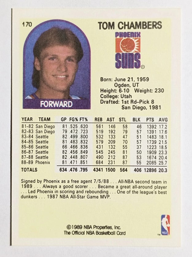 1989-90 Hoops #170 Tom Chambers