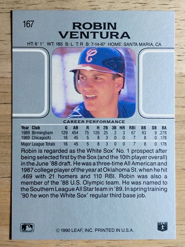 1990 Leaf #167 Robin Ventura
