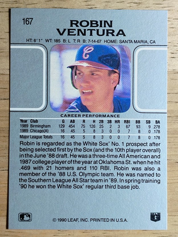 1990 Leaf #167 Robin Ventura