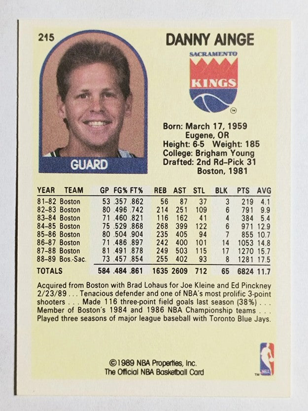 1989-90 Hoops #215 Danny Ainge