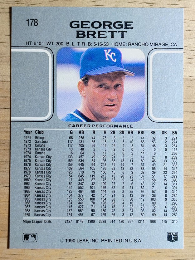 1990 Leaf #178 George Brett