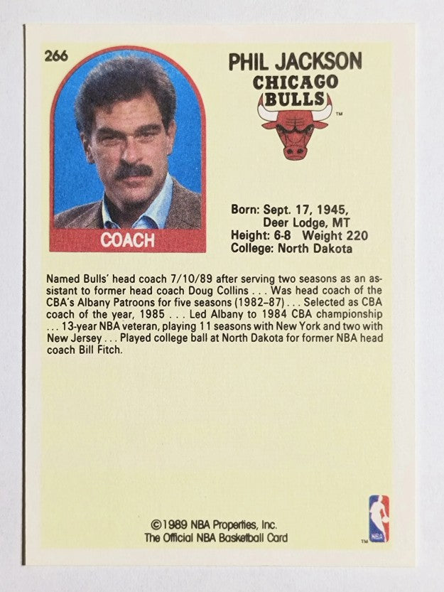 1989-90 Hoops #266 Phil Jackson CO (EXMT)