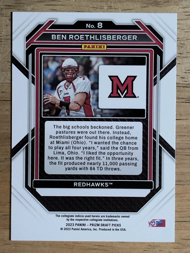 2023 Panini Prizm Draft Picks #8 Ben Roethlisberger