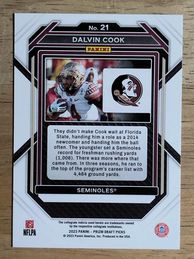 2023 Panini Prizm Draft Picks #21 Dalvin Cook