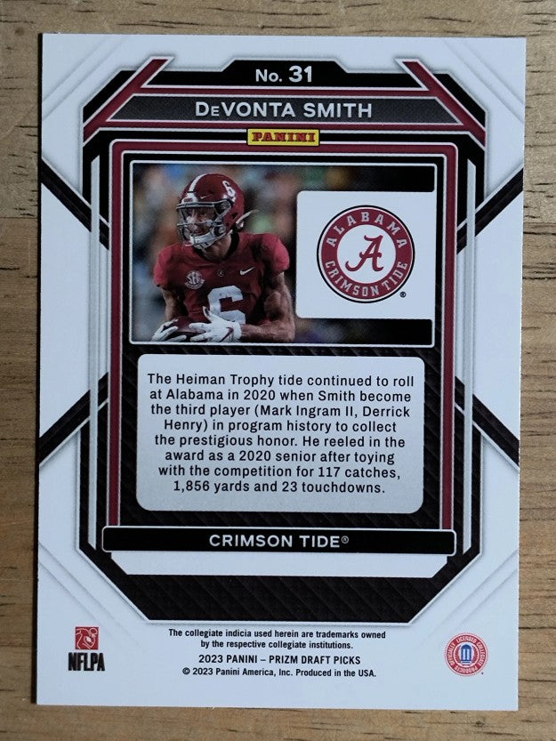 2023 Panini Prizm Draft Picks #31 DeVonta Smith