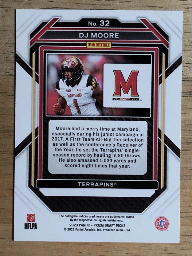 2023 Panini Prizm Draft Picks #32 D.J. Moore