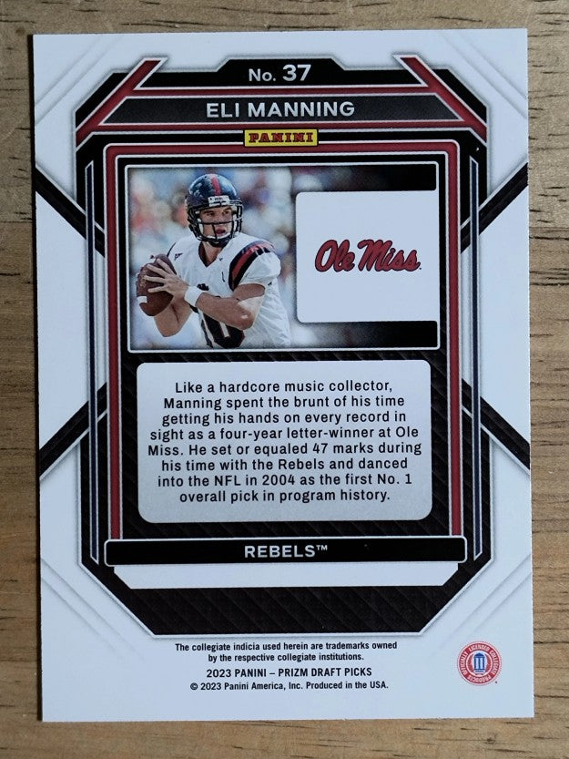 2023 Panini Prizm Draft Picks #37 Eli Manning
