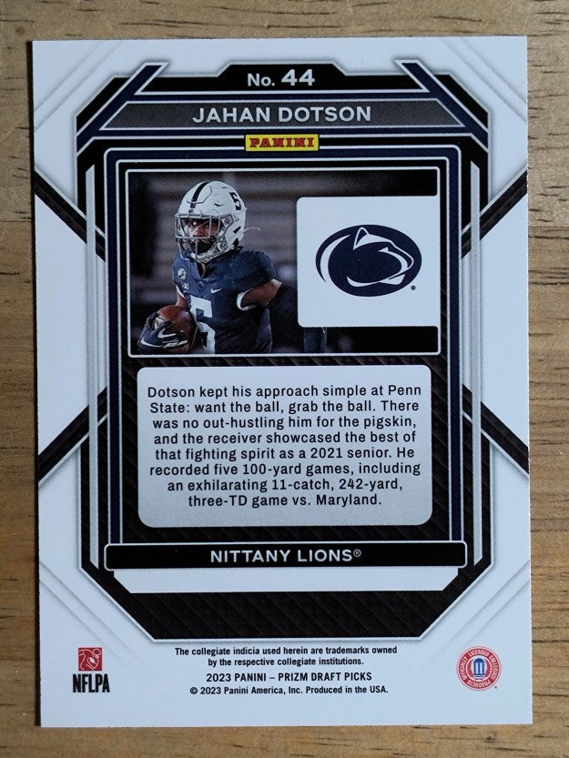 2023 Panini Prizm Draft Picks #44 Jahan Dotson