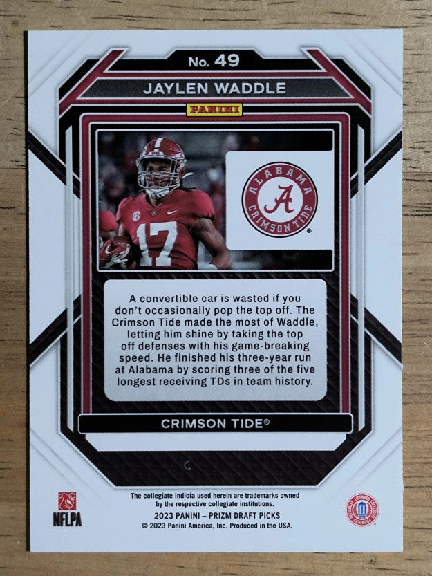 2023 Panini Prizm Draft Picks #49 Jaylen Waddle