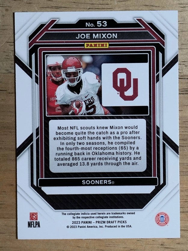 2023 Panini Prizm Draft Picks #53 Joe Mixon