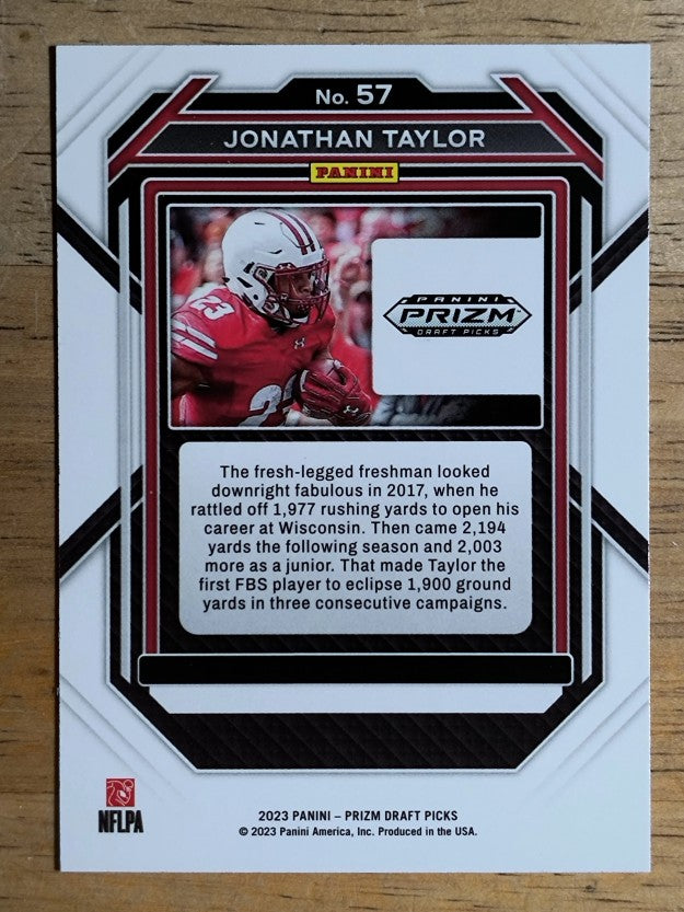 2023 Panini Prizm Draft Picks #57 Jonathan Taylor