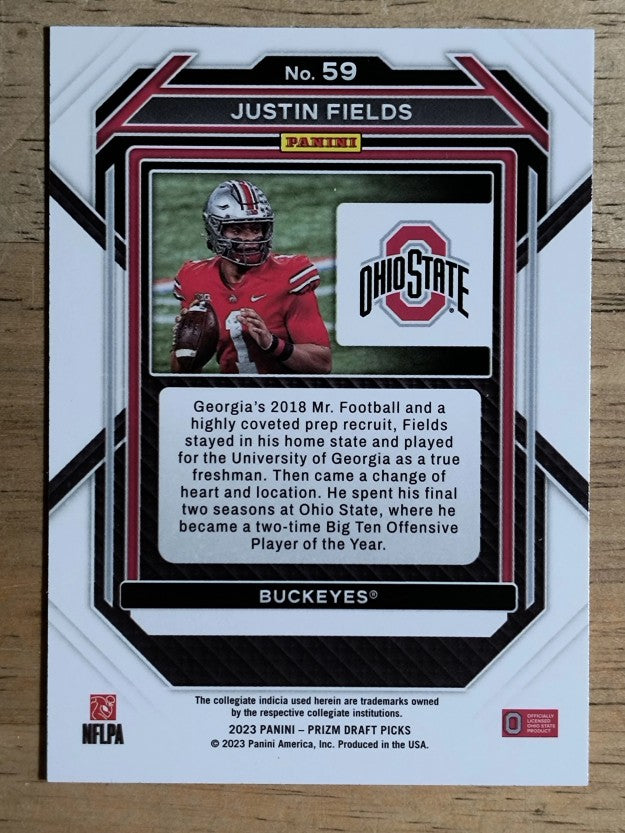 2023 Panini Prizm Draft Picks #59 Justin Fields