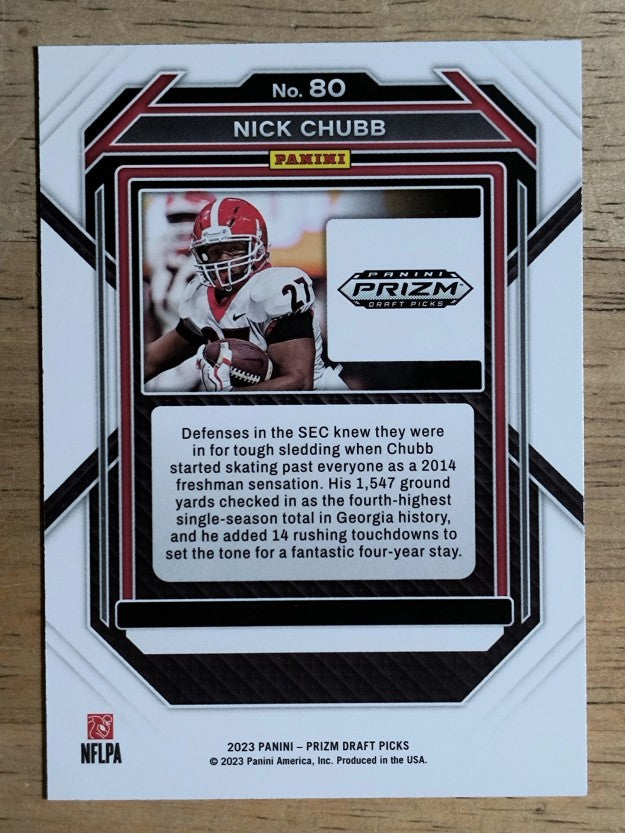 2023 Panini Prizm Draft Picks #80 Nick Chubb