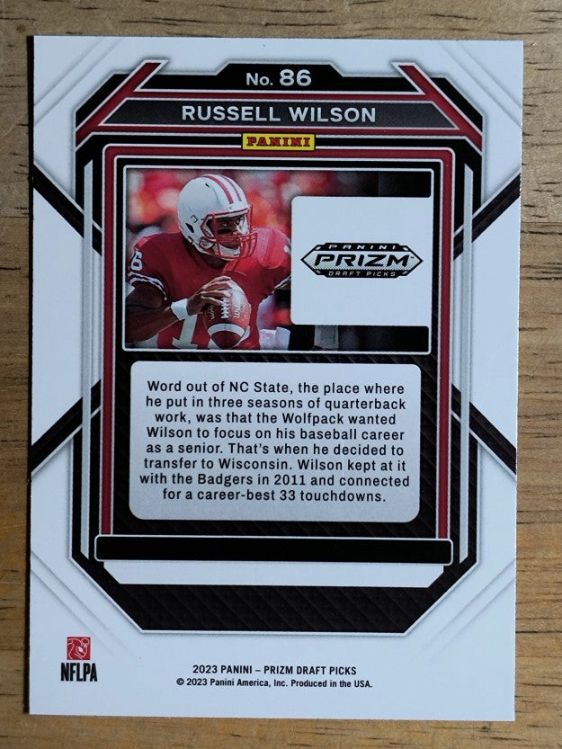 2023 Panini Prizm Draft Picks #86 Russell Wilson
