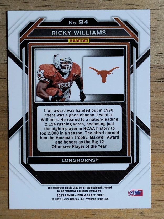 2023 Panini Prizm Draft Picks #94 Ricky Williams