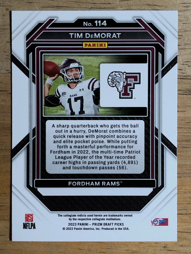 2023 Panini Prizm Draft Picks #114 Tim DeMorat