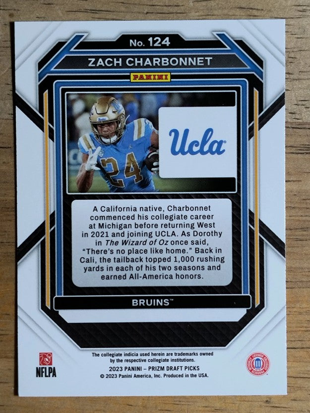 2023 Panini Prizm Draft Picks #124 Zach Charbonnet
