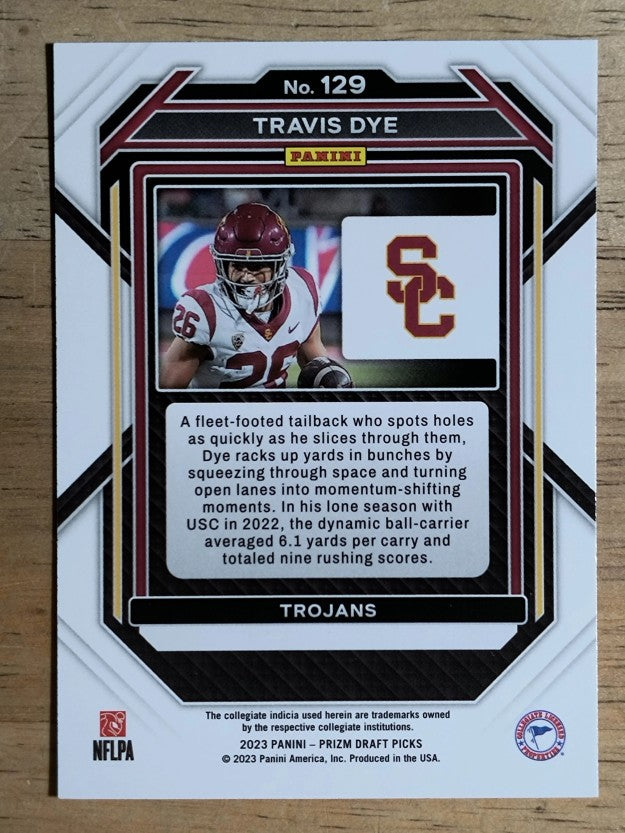 2023 Panini Prizm Draft Picks #129 Travis Dye
