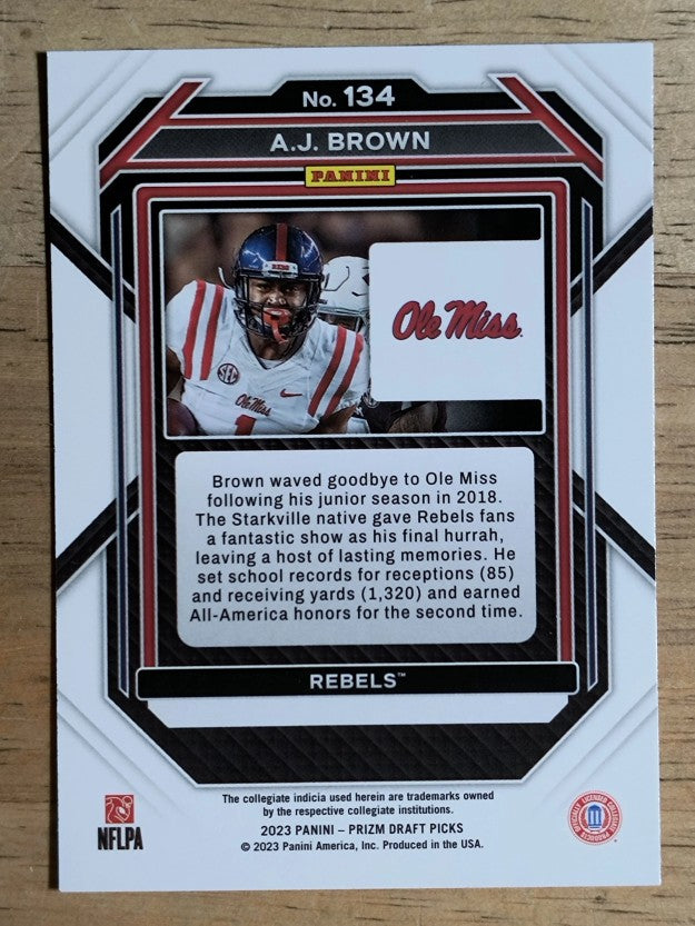 2023 Panini Prizm Draft Picks #134 A.J. Brown