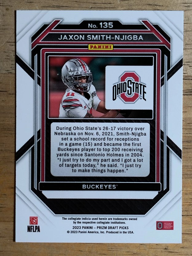 2023 Panini Prizm Draft Picks #135 Jaxon Smith-Njigba