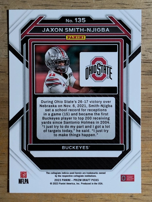 2023 Panini Prizm Draft Picks #135 Jaxon Smith-Njigba
