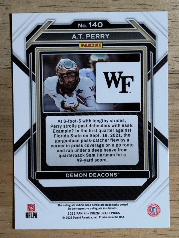 2023 Panini Prizm Draft Picks #140 A.T. Perry