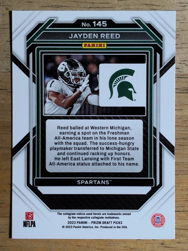 2023 Panini Prizm Draft Picks #145 Jayden Reed