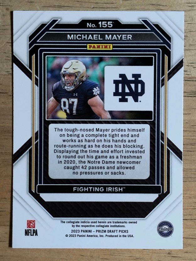 2023 Panini Prizm Draft Picks #155 Michael Mayer