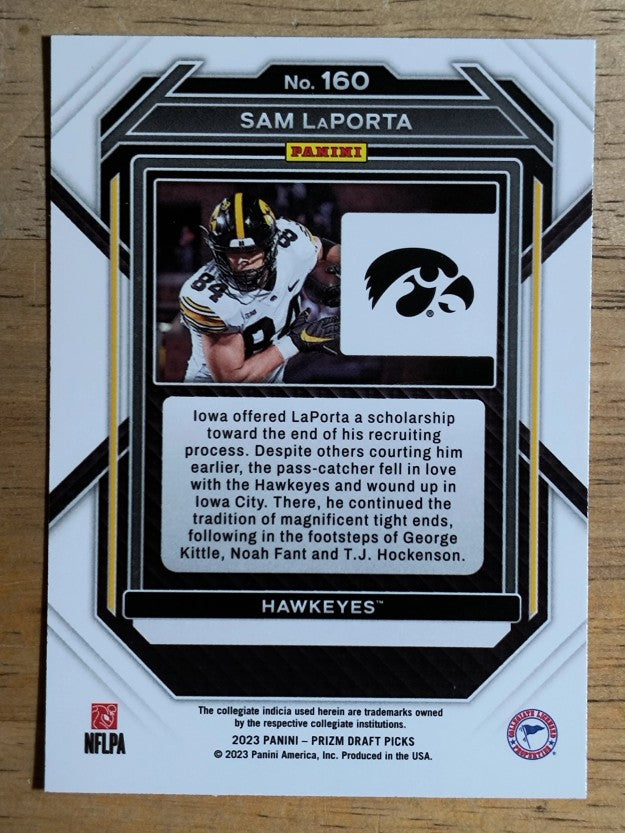 2023 Panini Prizm Draft Picks #160 Sam LaPorta