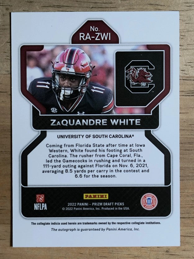 2023 Panini Prizm Draft Picks Autographs #ZWI ZaQuandre White