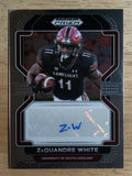 2023 Panini Prizm Draft Picks Autographs #ZWI ZaQuandre White