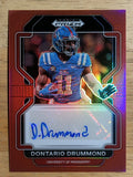 2023 Panini Prizm Draft Picks Autographs Red #DDR Dontario Drummond /199