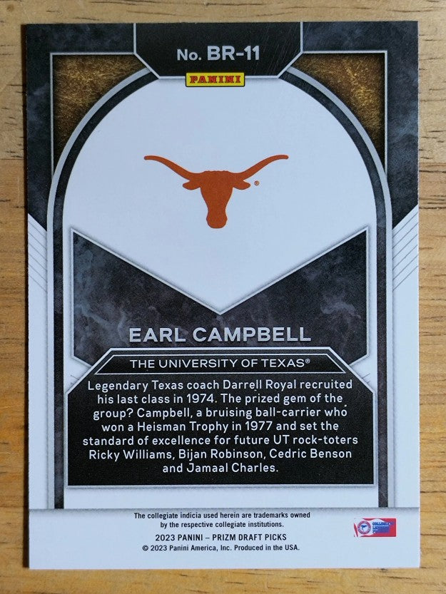 2023 Panini Prizm Draft Picks Brilliance #11 Earl Campbell