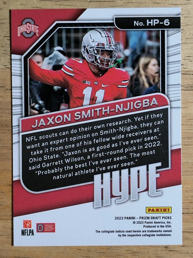 2023 Panini Prizm Draft Picks Hype #6 Jaxon Smith-Njigba