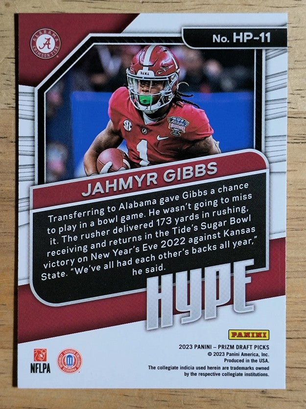 2023 Panini Prizm Draft Picks Hype #11 Jahmyr Gibbs