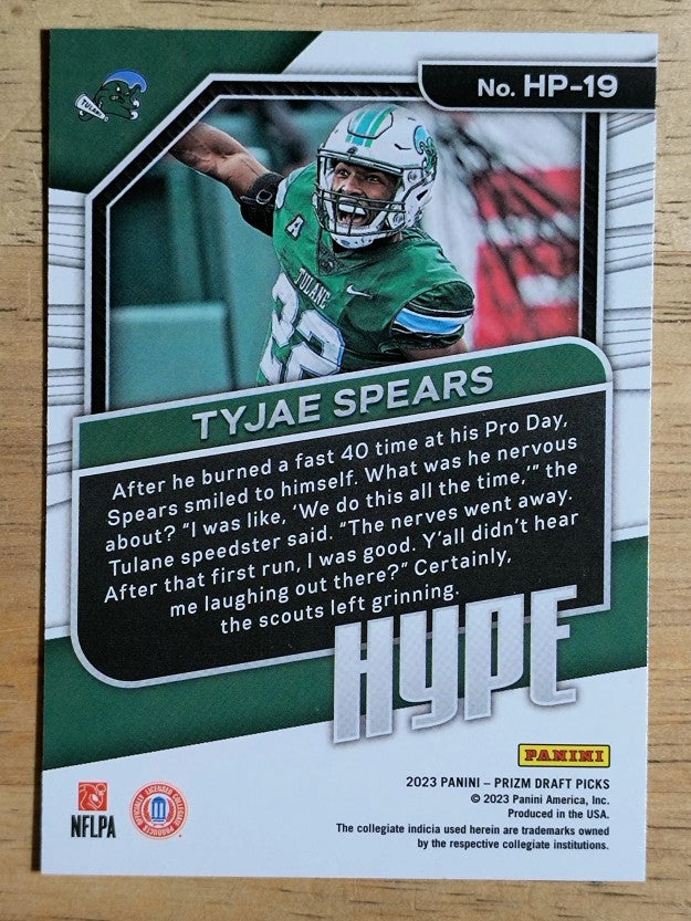 2023 Panini Prizm Draft Picks Hype #19 Tyjae Spears