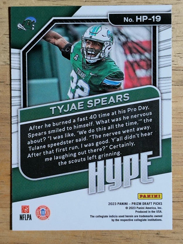 2023 Panini Prizm Draft Picks Hype #19 Tyjae Spears