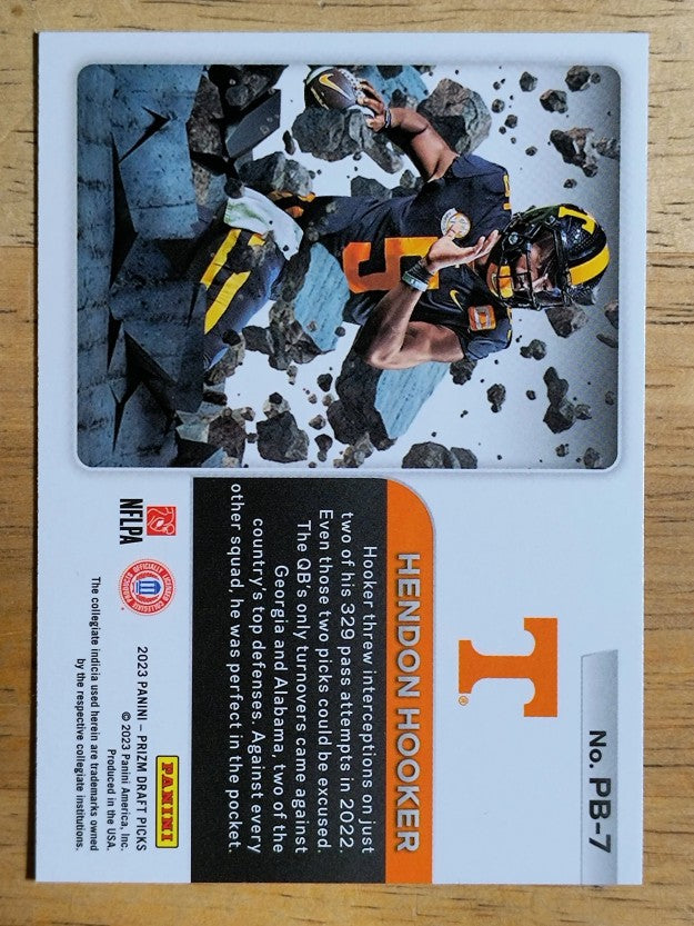 2023 Panini Prizm Draft Picks Prizm Break #7 Hendon Hooker